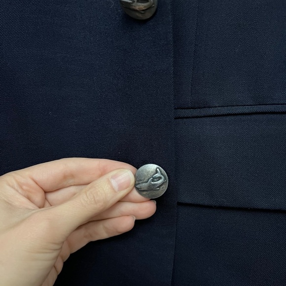 Nicole Miller Vintage Navy Wool Suit Jacket Blazer Sport Coat Sz 40R - Picture 3 of 12